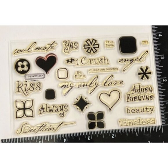 Close To My Heart My Acrylix A Little Something Clear Stamps Set C1193 love - Picture 4 of 4